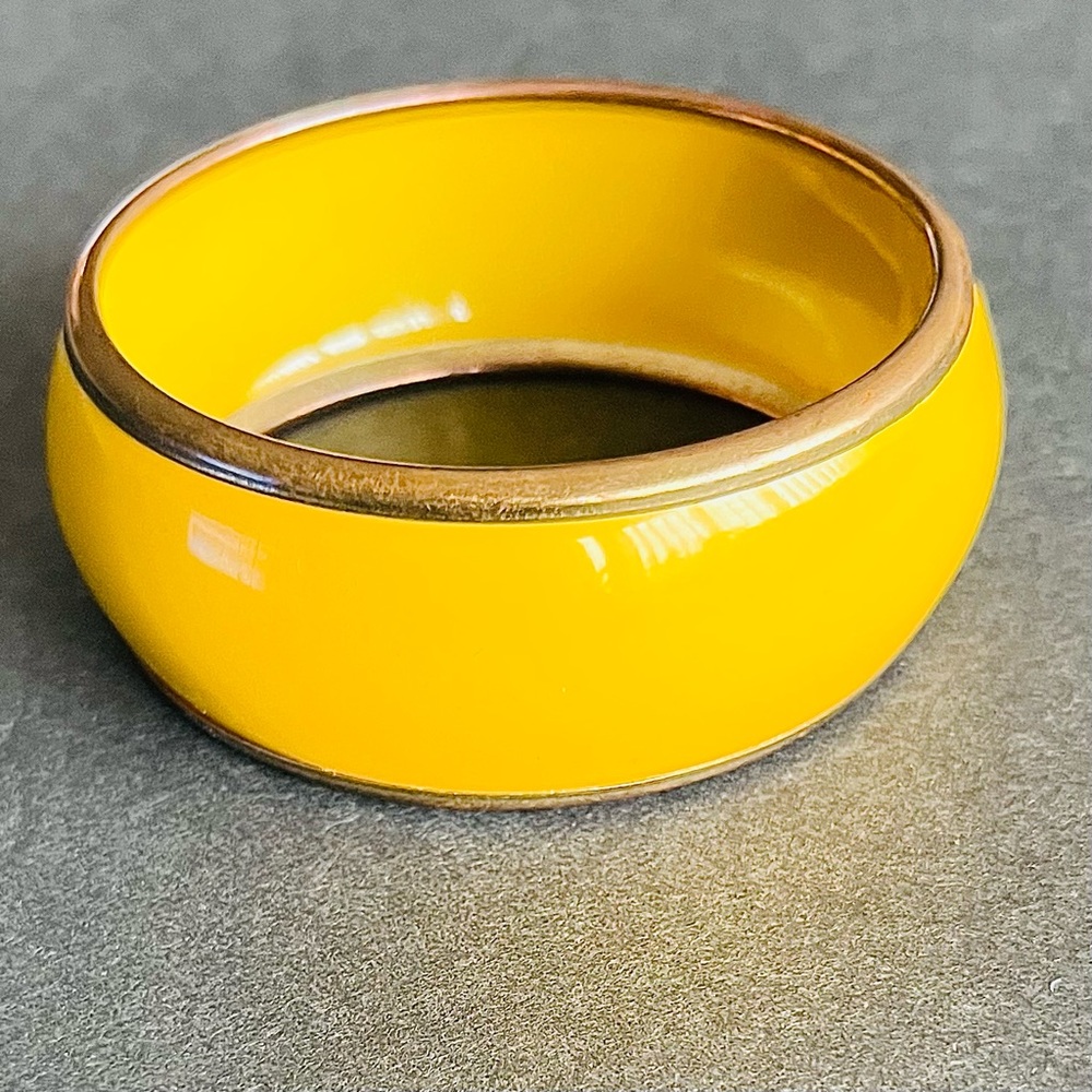 Vintage boutique, gold & marigold large bulky bangle
